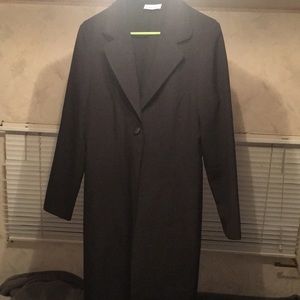 Vintage 80s long black blazer, “Breakin Loose” brand